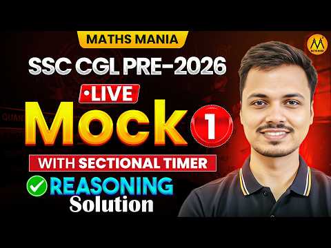 New Pattern Reasoning Mock 1 LIVE Solutions 🔥 | SSC CGL, CHSL, Railway, State Exams | Score 50/50