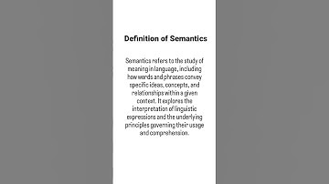 Definition of Semantics. #linguistics #englishlinguistics #english #grammar #semantics