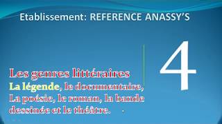 CE4 la langue française les genres littéraires