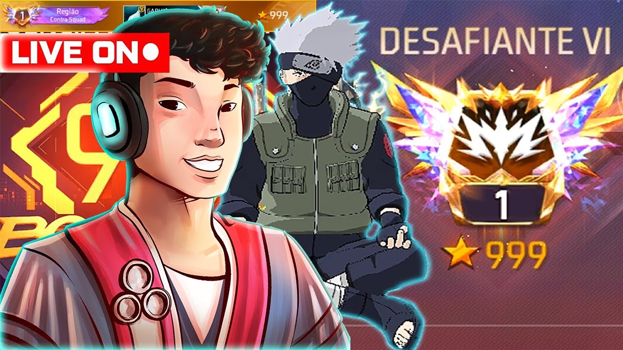 JUJUTSU NO FF UPANDO CS COM INSCRITOS 4X4 AO VIVO 🔥 FREE FIRE AO VIVO