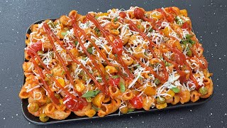 न ऑनयन-गरलक पसत झटपट रड सस मकरन Masala Macroni Pasta Recipe Without Onion Garlic