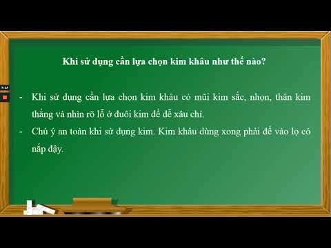 Video Kĩ thuật lớp 4 Bài 1 Vật liệu, dụng cụ cắt, khâu, thêu - youtube