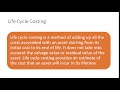 Emerging concepts in Costing