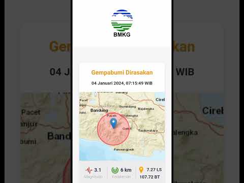 gempa bumi hari ini guncang Garut Jawa Barat 4 Januari 2024 #shorts
