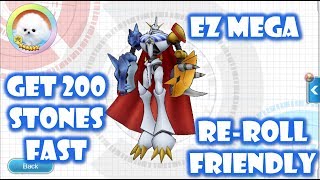 Digimon Links:  Getting Started Part 1: getting 200 Digistones fast for a MEGA! - Re-roll Friendly! screenshot 5