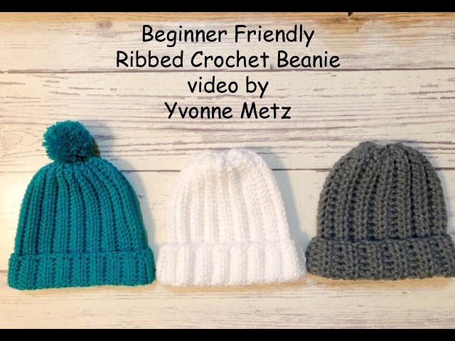 Easy Crochet Hat Pattern - Chunky Ribbed Beanie