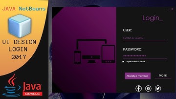Java & Netbeans - Diseño de JFrame Login DarkPurple + Shortcut Web Link