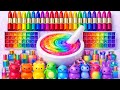Satisfying Slime ASMR|DIY How To Make Crunchy Slime Mixing Makeup Eyeshadow ,Lipsticks