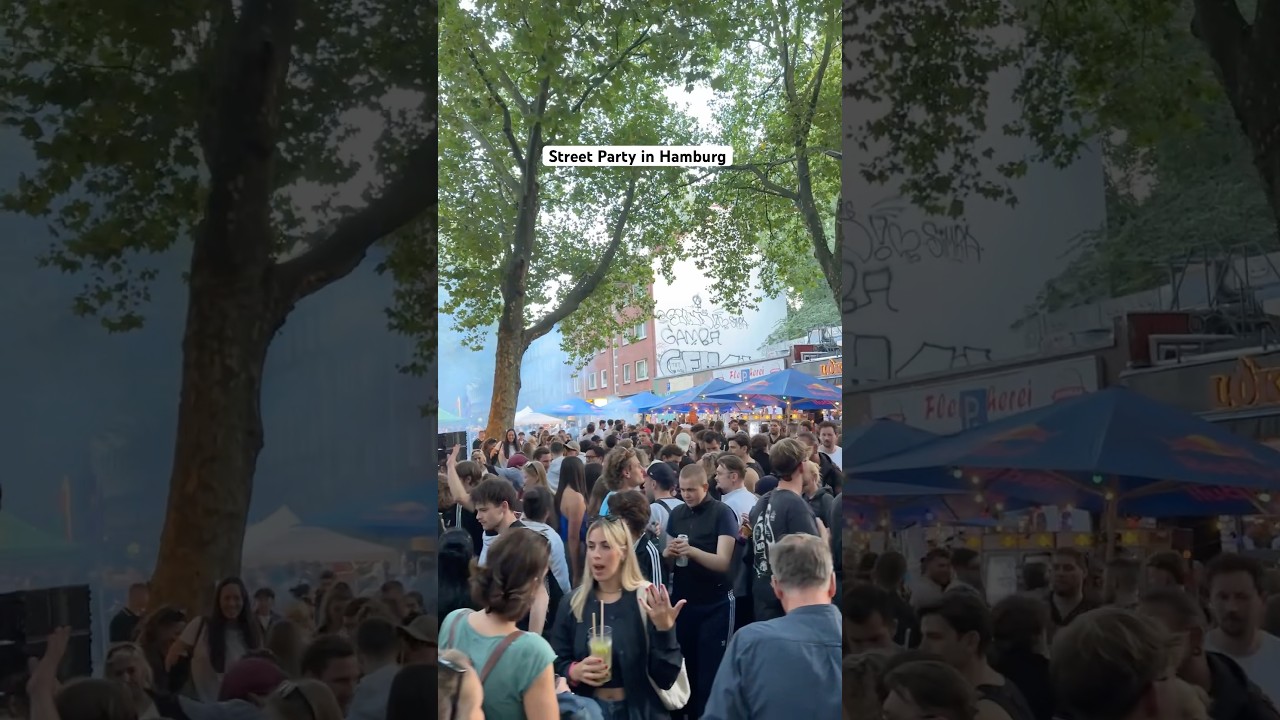 Street Party in Hamburg 🇩🇪 #hamburg #germany #party #techno #viral