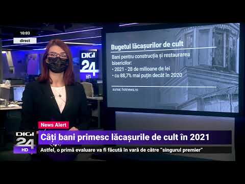 Câți bani primesc bisericile în 2021  Digi24