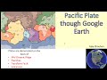 Pacific plate through google earth globe