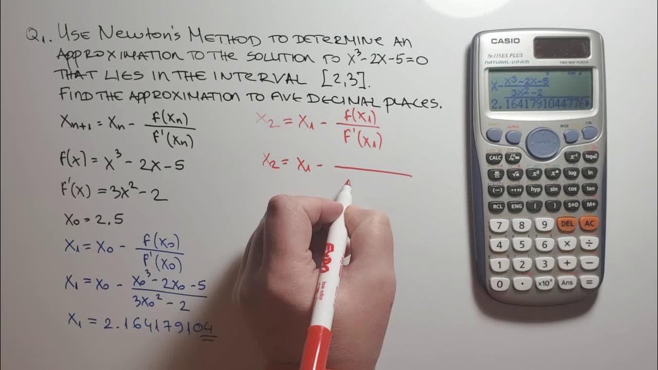 Newton's Method on Casio FX - 115ES PLUS calculator (Video 3 of 3 ...