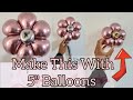 How To Make a Balloon Flower With 5 inches Balloon || Large Balloon Flower Tutorial