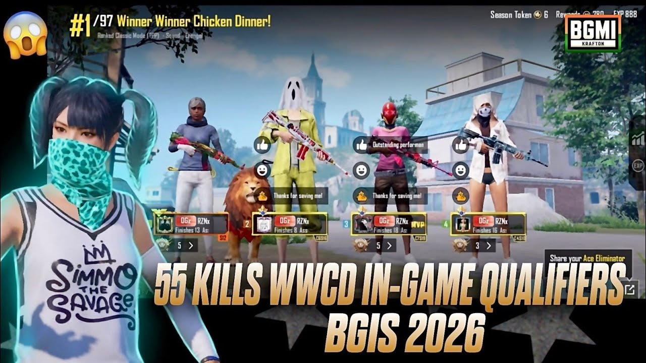 BGIS 2026 🔥 55 KILLS WWCD 😍 | | IN GAME QUALIFIERS | MATCH 1 POV 🤩