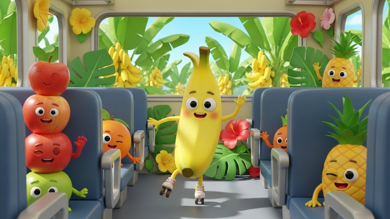 Counting Fruits Train Song for Kids | Fun Counting Nursery Rhymes & Baby Songs 🚂🍎🍌🎶