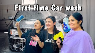 Ghar py pehli  bar car wash ki | Mama sy gari lag gai | Hira Faisal | Sistrology