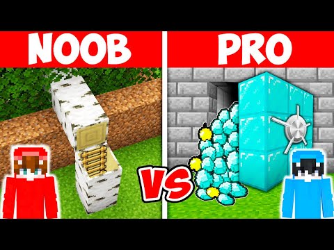 Minecraft NOOB vs PRO: Base 100% Secreta en Batalla de Construcción