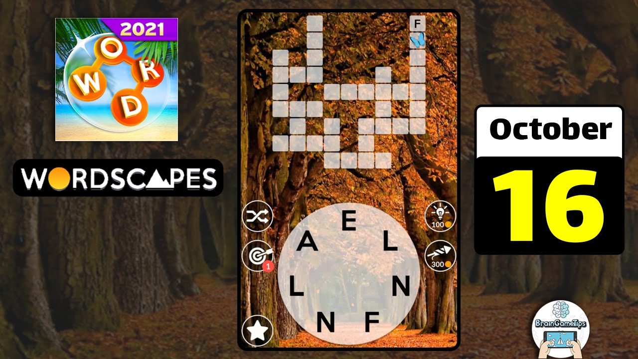 Wordscapes October 16 2021 Daily Puzzle Walkthrough YouTube