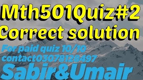 mth501 quiz no 2 2023 solution 100% correct ||mth501 quiz 2 solution|| mth 501 quiz no 2 #solution