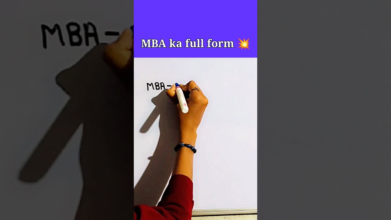 MBA ka full form 💯|| full form of MBA in English 