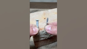 Useful tips and tricks for construction! How to easily and quickly hammer a dowel into a stone