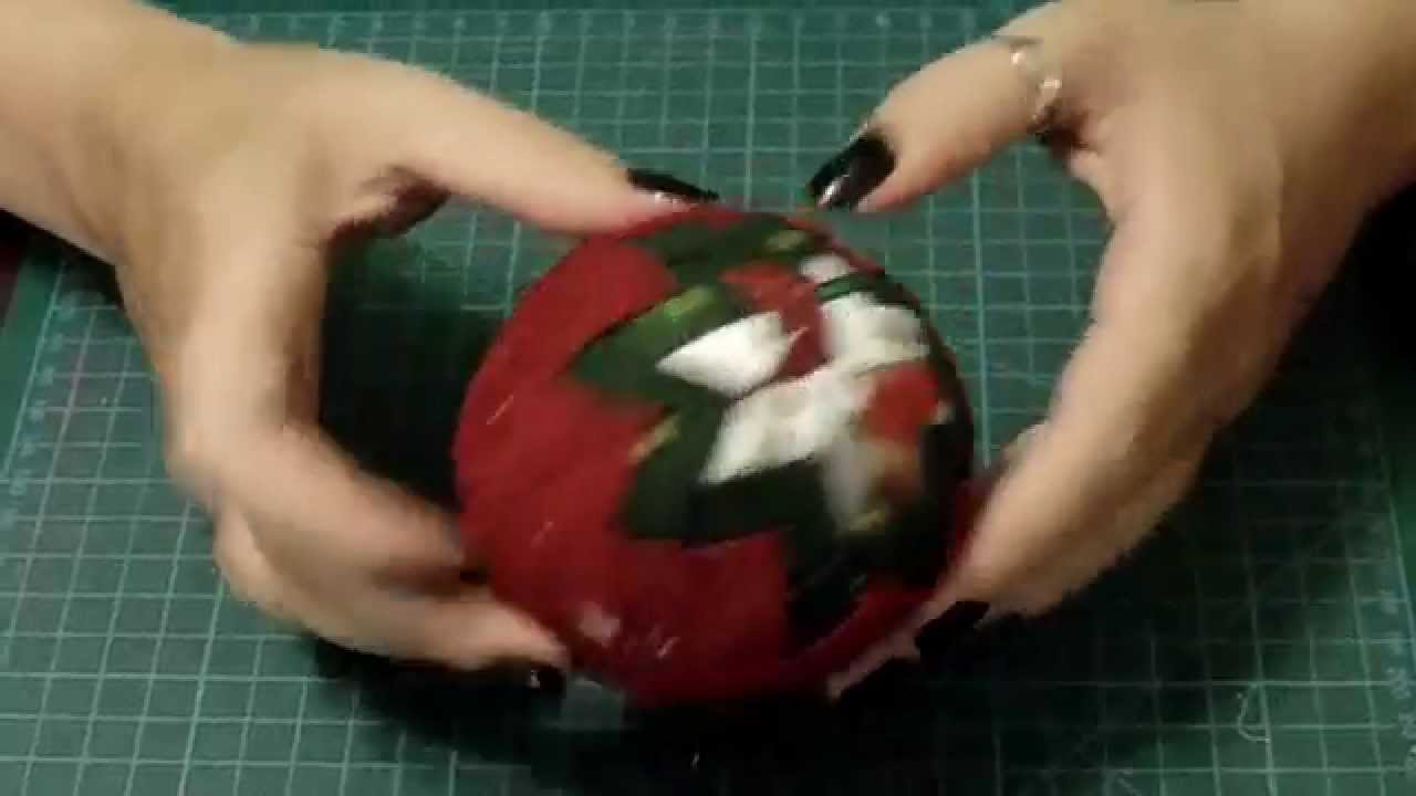 Bola de Natal em Patchwork - Tutorial DIY (Faça-Você-Mesmo) - YouTube