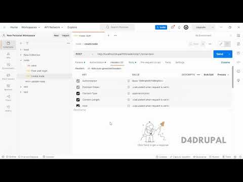 POST method to create node in REST API Drupal 9, Drupal 10 | D4Drupal