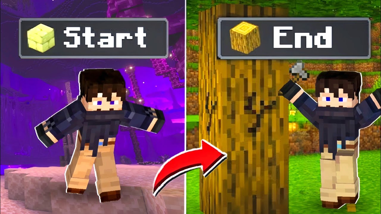 Minecraft Start in End to End over world new video🎥
