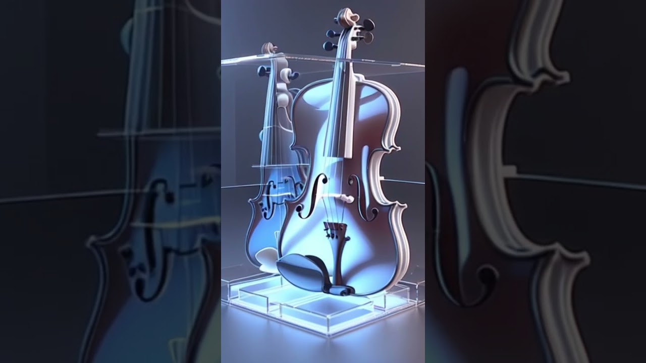Transparent futuristic violin 🎻 #ai #aianimation #aiart #animation #midjourney #shorts #violin