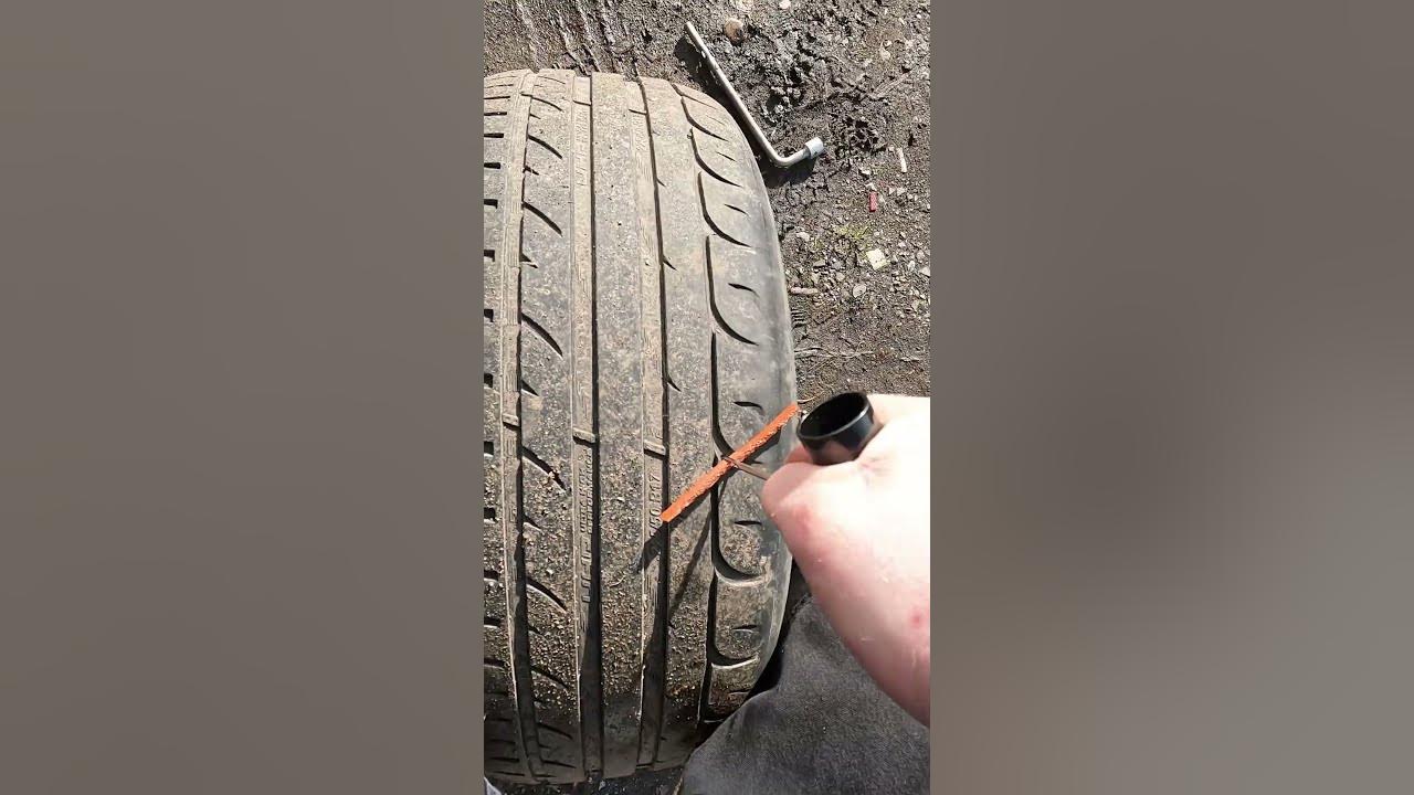 Tire repair kit test in 28 seconds tirerepairkit tirepressure diy