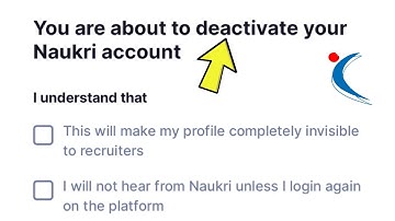 how to deactivate account in naukri.com app | naukri.com Mein account deactivate kaise karen
