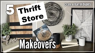 Trash To Treasure DIY \/ Thrift Flips \/ 5 Home Decor DIYs
