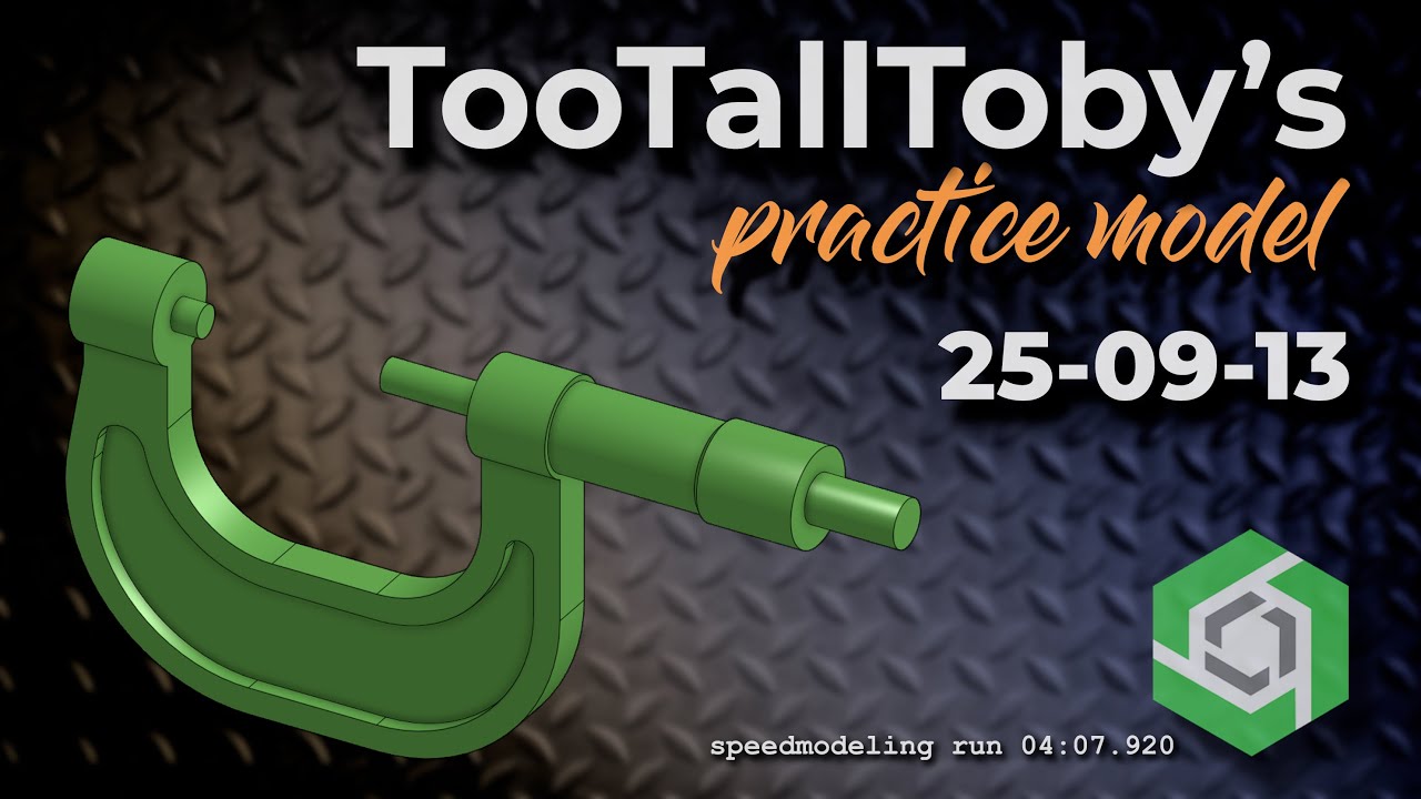 Onshape Speedmodeling Too Tall Toby Practice Model 25-09-13