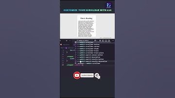 "How to Customize Scrollbars in CSS 🔧✨""Make Your Scrollbar Look Awesome! 💻🎨"#shorts #webdevelopment