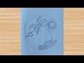 How draw beautiful 😍 circle scenery drawing step by step 