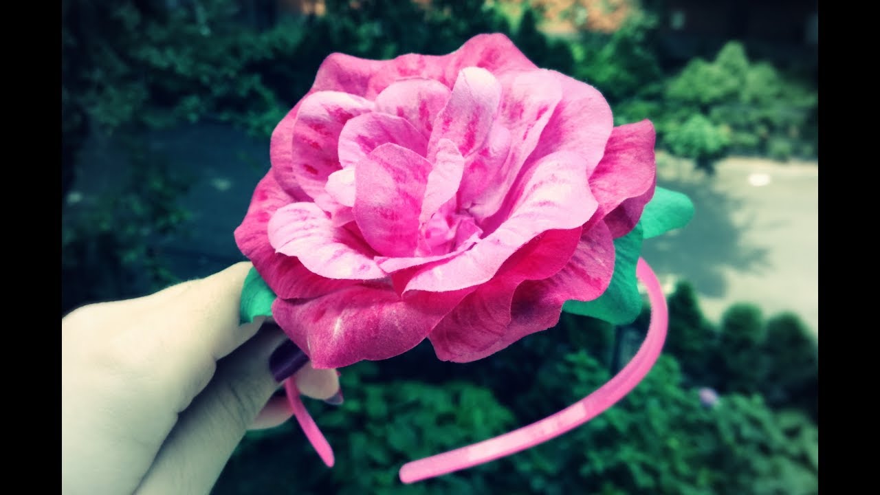 DIY: How to Make a Floral Headband - Flower Crown - YouTube