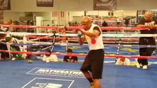 Training at the Mayweather Boxing Club