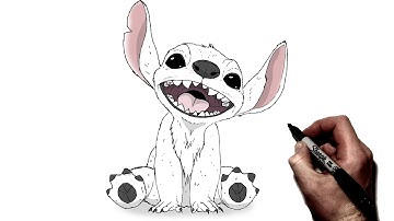 How To Draw Stitch | Step By Step | Lilo & Stitch