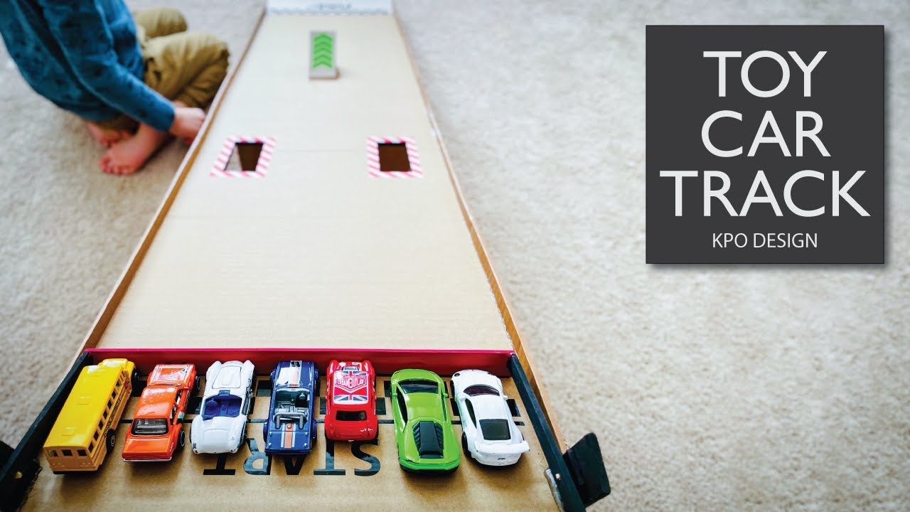 DIY Cardboard Car Track Ramp - Planning Playtime