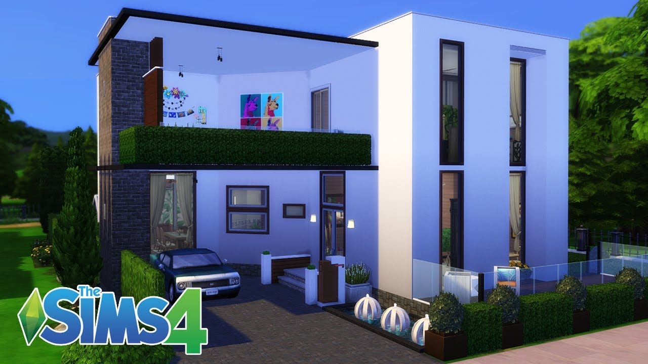 [심즈4 건축] Newcrest Modern house No.1 ∥ The Sims 4 speed build No CC ...