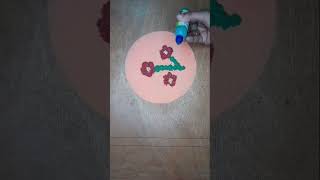 Easy Kolam Rangoli Design. Satisfying New Rangoli Design 2025.