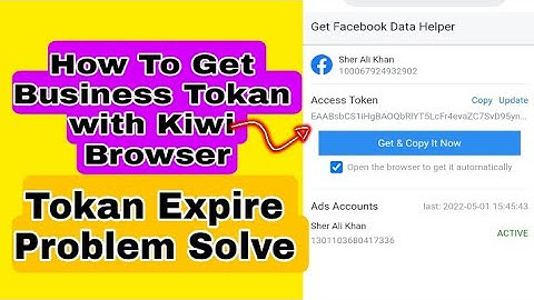 How To Create Business tokan With Kiwi Browser | Tokan Expire Problem Solve😍