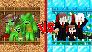 Mikey DIRT vs JJ DIAMOND Prison POOR vs RICH Survival Battle in Minecraft ! - Maizen NOOB vs PRO