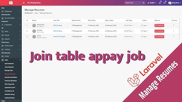 Show data on Manage Resumes Job Laravel 9 | System Management