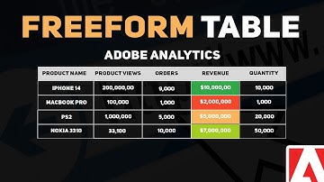 Freeform Tables - Adobe Analytics Tutorial (2023)