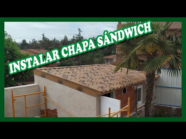 CÓMO INSTALAR CHAPA SÁNDWICH IMITACIÓN TEJA, y poner remates. Explicado  Paso a paso. 