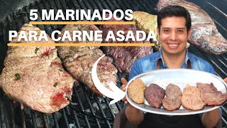 ¿Cómo MARINAR  CARNE para ASAR  5 marinados que  amarás