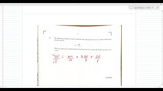 2023 CAPE PHYSICS UNIT 1 PAPER 2 May 8, 2023 Q1 Part 1