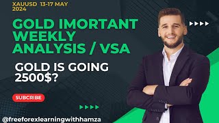 GOLD WEEKLY VERY IMPORTANT ANALYSIS 13-17 MAY 2024 | WHAT IS VSA SAYING ABOUT GOLD | #gold