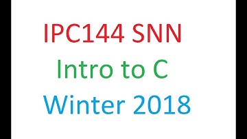 IPC144NN - Week 5 -  Parallel arrays, Structures, functions